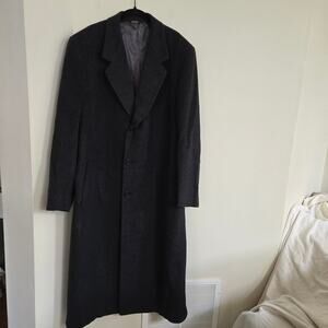 Peter Richard Loro Piana Coat Size 42L Super Fine Lambswool Gray Overcoat